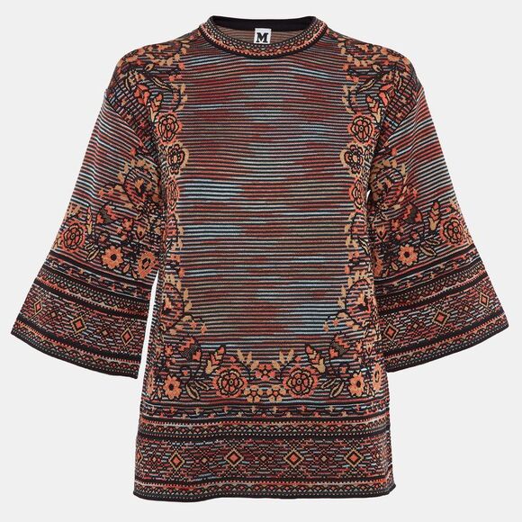 M Missoni Multicolor Patterned Knit Top M